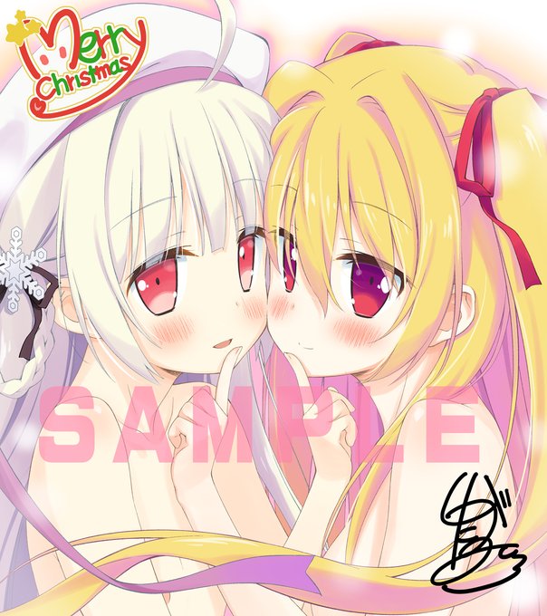 【FAVORITE】ハッピークリスマス！2022 グッズ通販、司田カズヒロが感謝を込めて描き下ろしました雪々＆真紅Ｗヒロインの色紙イラストが完成しました！