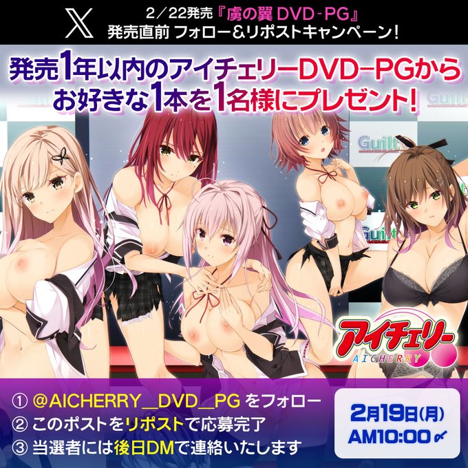 【アイチェリー】『虜ノ翼 DVD-PG』の発売直前フォロー＆リポストキャンペーン！