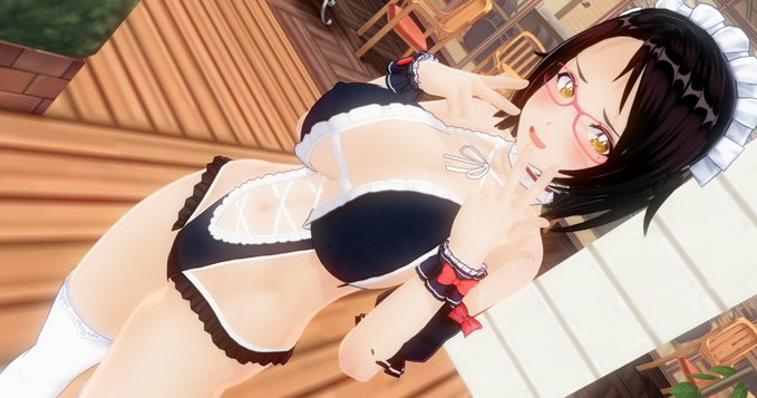 【KISS】『ド変態ドM&腹黒メイド服『ハイポリボディ版』+EXキャラビジュアル強化パック』の配信を開始しました！