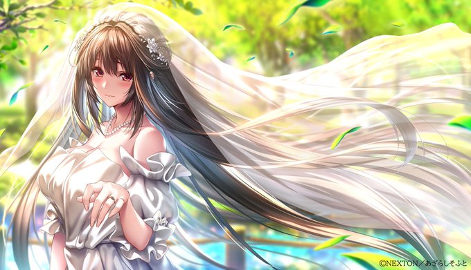 『アマカノ2+』より黒姫 結灯ちゃんのウェディング姿が待望の版画化‼️