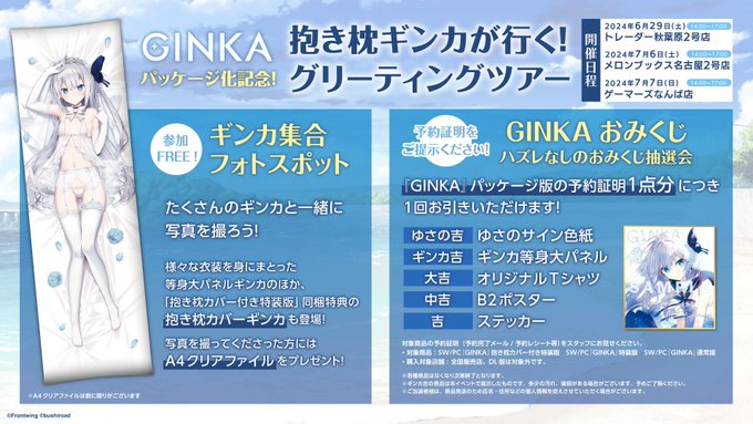 『GINKA』「抱き枕ギンカが行く！グリーティングツアー」