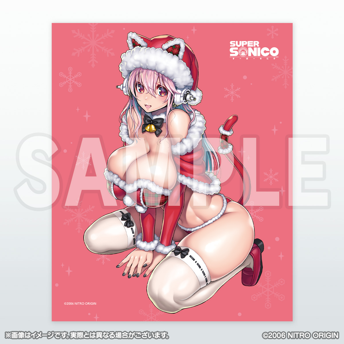 【ニトロオンラインストア】「すーぱーそに子／すーぱーぽちゃ子 キャンバスアート タータン猫耳サンタ Ver.」ご予約受付中🎄