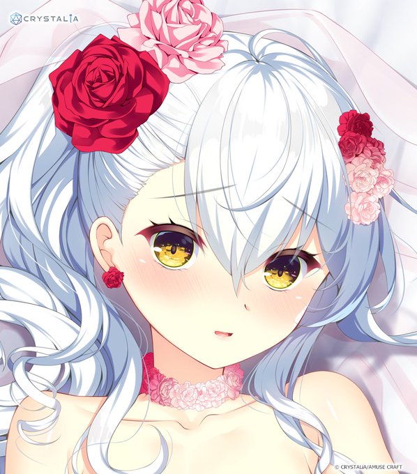 【CRYSTALiA】『絆きらめく恋いろは』朱雀院４姉妹の抱き枕カバー！ ウェディングVerの朱雀院椿の予約受付中！