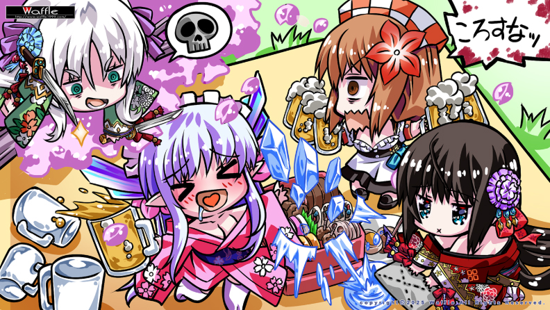 【Waffle】4月の月いちSD風物画は『花見』【リポストでプレゼント！】