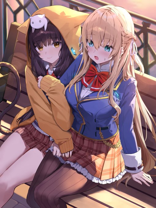 『ヘブンバーンズレッド』【3.5周年応援イラスト公開！】雨傘ゆんさんから 朝倉可憐と東城つかさの応援イラストをいただきました！✨