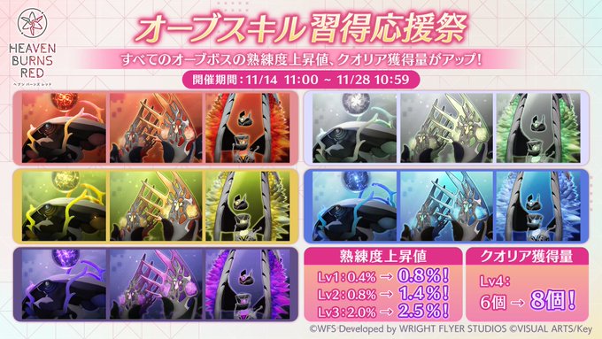『ヘブンバーンズレッド』オーブスキル習得応援祭 開催！