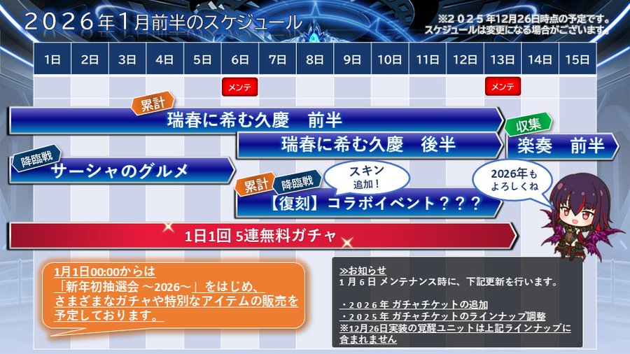 『Deep One 虚無と夢幻のフラグメント』2026年1月前半に予定している更新内容