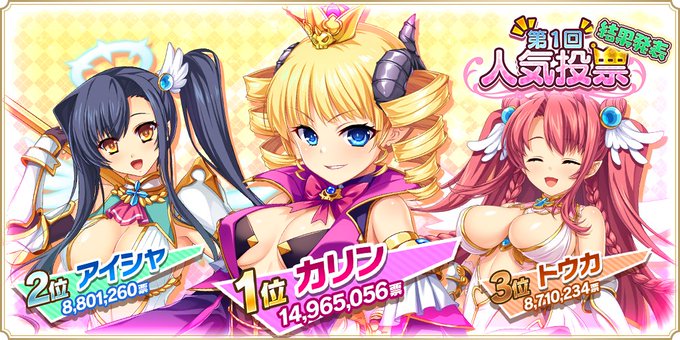 『魔王カリンちゃんRPG』第1回人気投票のランキング最終結果発表✨