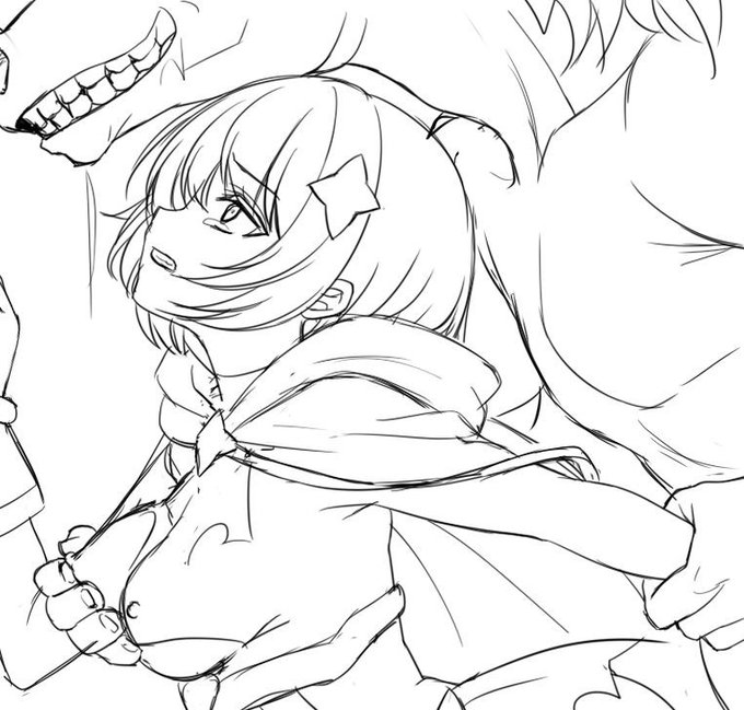 【ZION】Ci-enに投稿しました「2月の有料プラン限定の描きおろしラフ【魔法少女カレン・アオ】です」