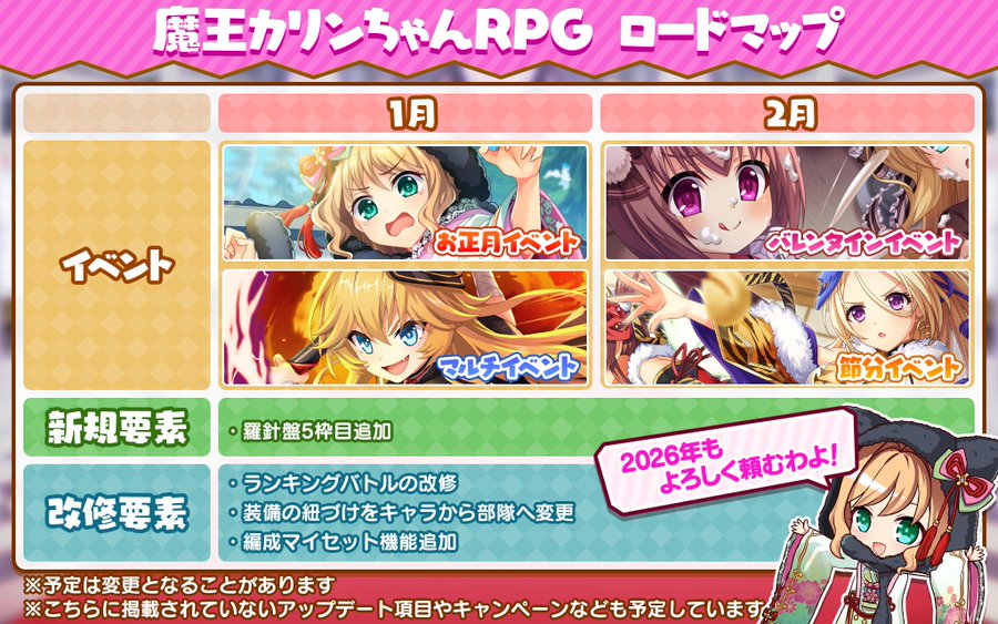 『魔王カリンちゃんRPG』✨ロードマップ公開✨
