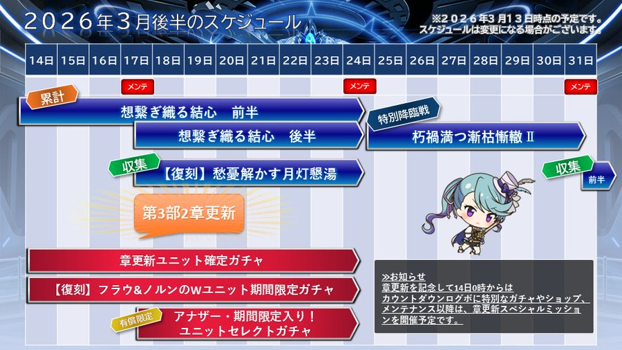 『Deep One 虚無と夢幻のフラグメント』2026年3月後半に予定している更新内容です。
