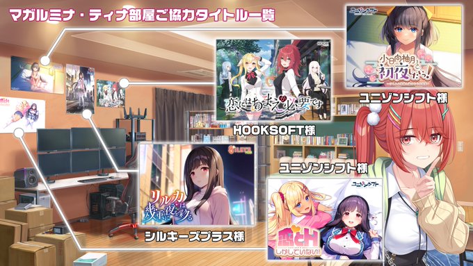 【パープルソフトウェア】『マガルミナ』の三下陰キャヒロイン・ティナの部屋背景に使用されているポスター作品のご紹介です♪