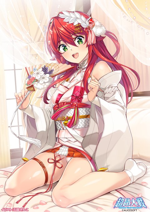 『超昂大戦 エスカレーションヒロインズ』和風なブライド衣装に身を包んだ、 ブライドエスカ・ルビーのイラストをお届け💐
