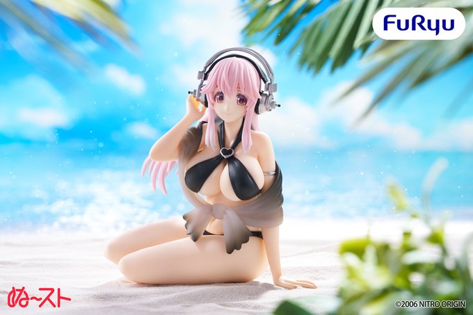 【ニトロオリジン】プライズフィギュア「 #すーぱーそに子 ぬーどるストッパーフィギュア —ブラックビキニver.—」がフリューから登場！