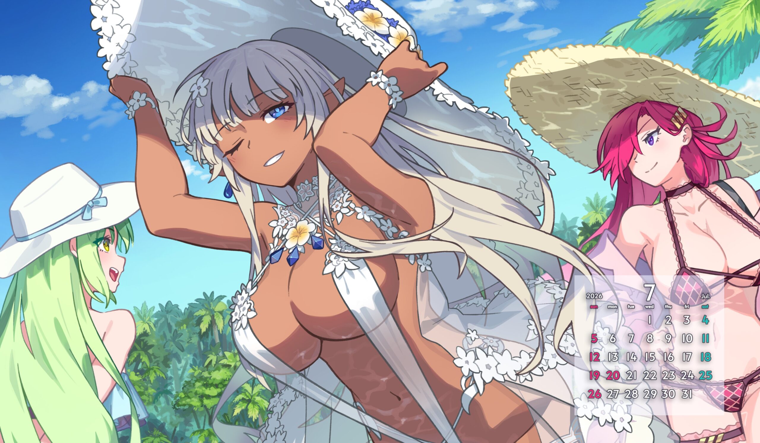【対魔忍PC・SP用壁紙 (7月)】