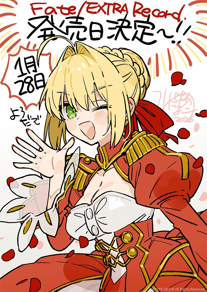 【Fate/EXTRA Record】発売日決定を記念して、キャラクターデザイン・ワダアルコ先生による描き下ろしイラストをお届けします。