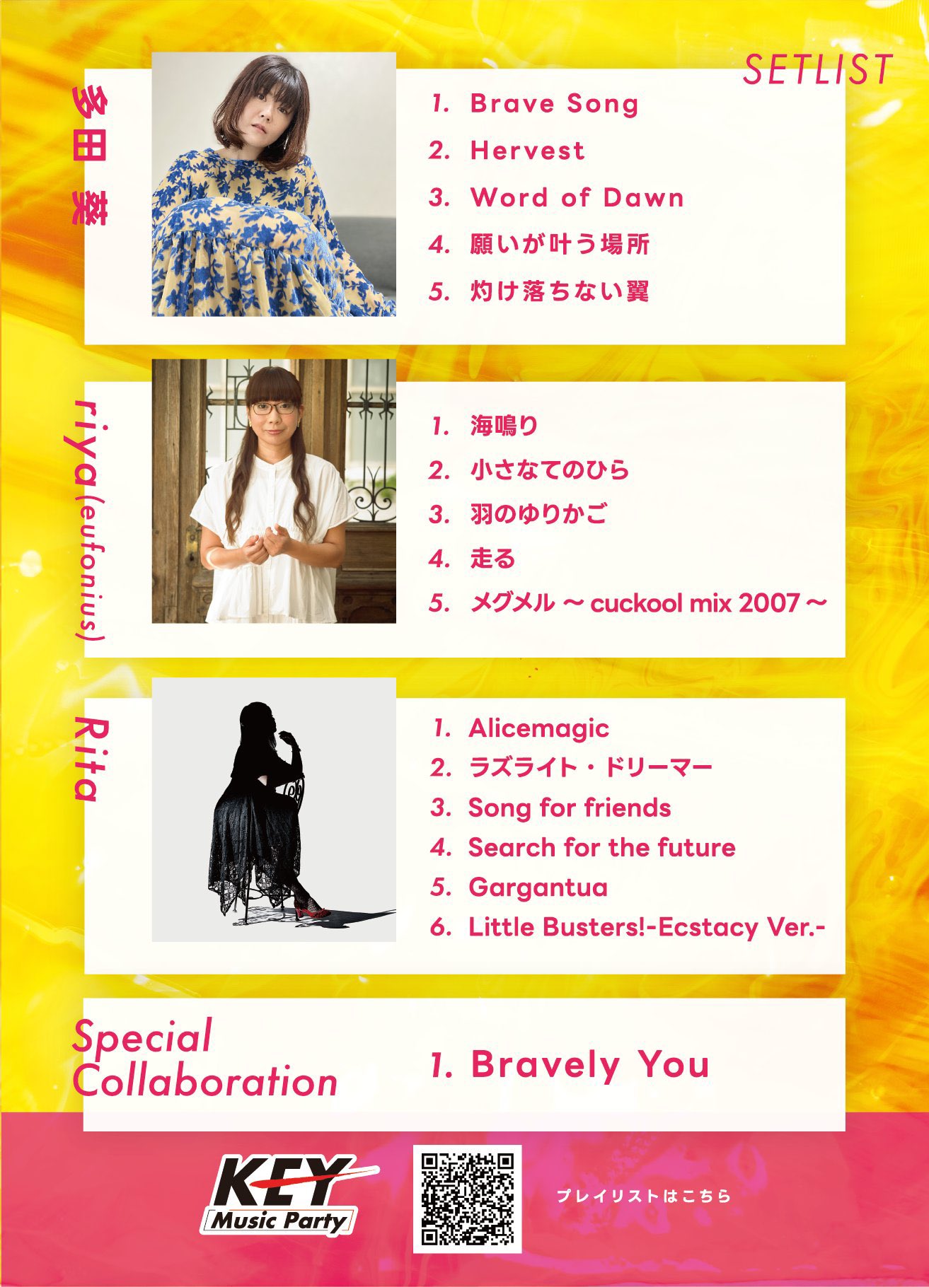 【Key Music Party】過去開催時のセットリストを公開