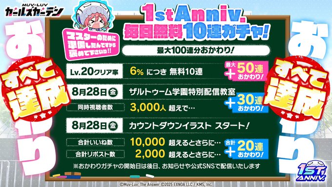 『マブラヴ ガールズガーデン』📣おかわりの最終報告📣