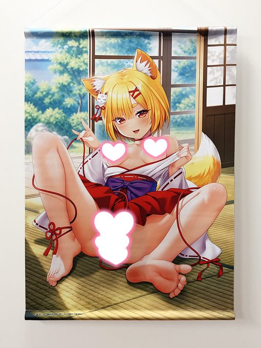 【クラウド】「きつ×みこ」 タペストリーのサンプルが届いたのでご紹介します!